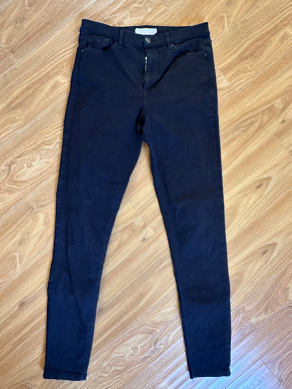 Topshop Black Skinny Jamie Denim Jeans - High Rise Stretch